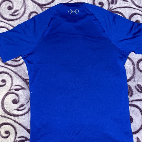 Mens Small Under Armour T Shirt Blue Tech Tee - Picture 5 of 5
